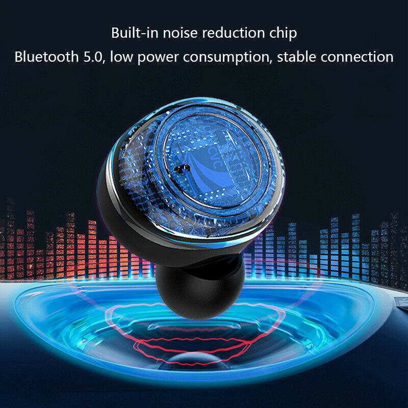 Waterproof Bluetooth 5.0 Wireless Earbuds Headphone Headset Noise Cancelling TWS - Electronic Supreme