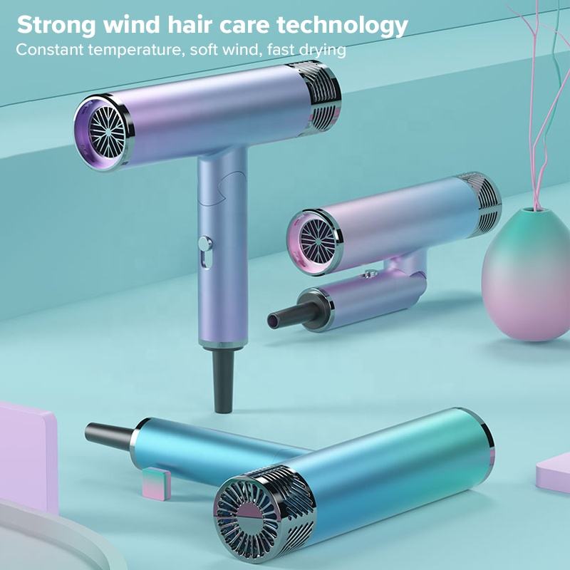 Foldable Hair Dryer Blower Electric Negative Ion Blower Mini Folding Lightweight Hair Blower Quiet Quick Dryer Home Travel - Electronic Supreme