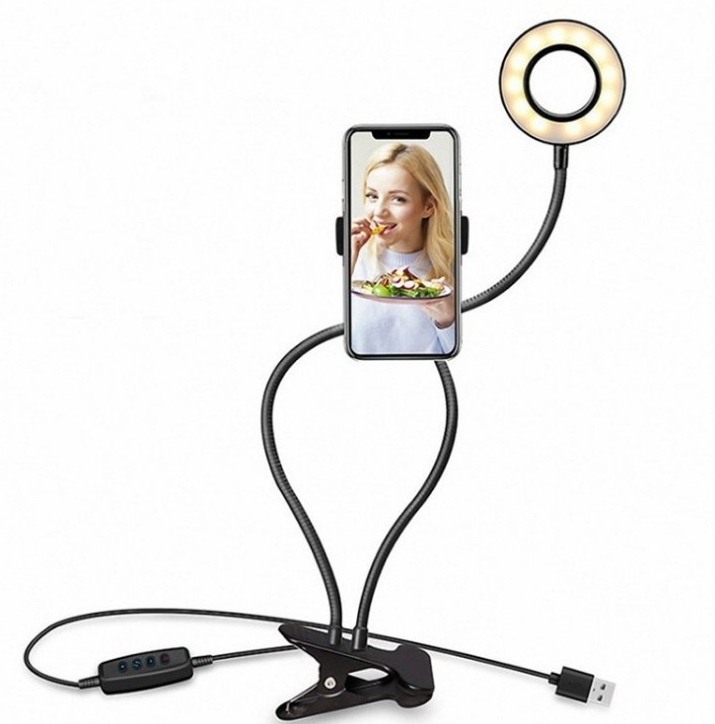 LED Selfie Ring Light for Live Adjustable Makeup Light-8cm Stand - Electronic Supreme