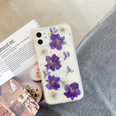 phone accessories Compatible With , Daisy Phone Case Real Flower Protective Cover