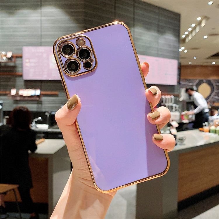 Luxury Solid Color Electroplating Mobile Phone Case All-inclusive Creativity - Electronic Supreme