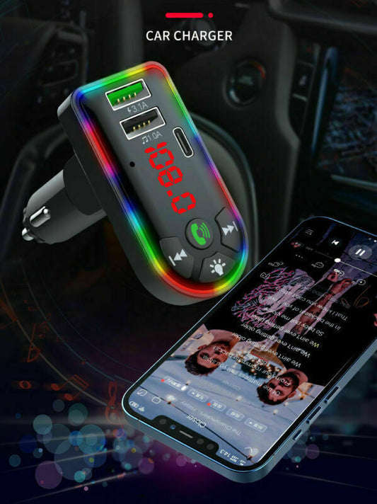 Car Bluetooth 5.0 MP3 Player FM Transmitter Radio 3.1A Fast Charger Adapter Lots - Electronic Supreme