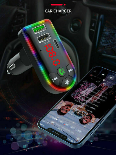 audio Car Bluetooth 5.0 MP3 Player FM Transmitter Radio 3.1A Fast Charger Adapter Lots