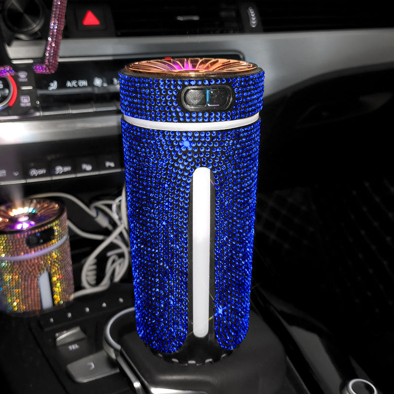 Luxury Diamond Car Humidifier LED Light Car Diffuser Auto Air Purifiergadgets,new ArrivalElectronic Supreme