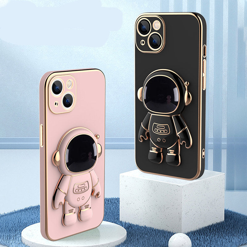 3D Astronaut Phone Case Anti-Drop Electroplating Bracket - Electronic Supreme