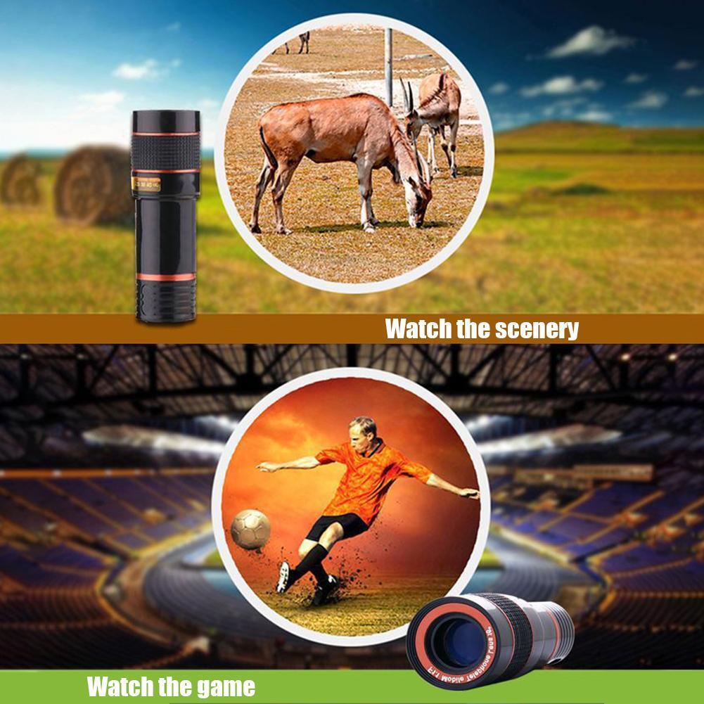 HD 8X Clip On Optical Zoom Telescope Camera Lens For Universal Mobile Cell Phone - Electronic Supreme