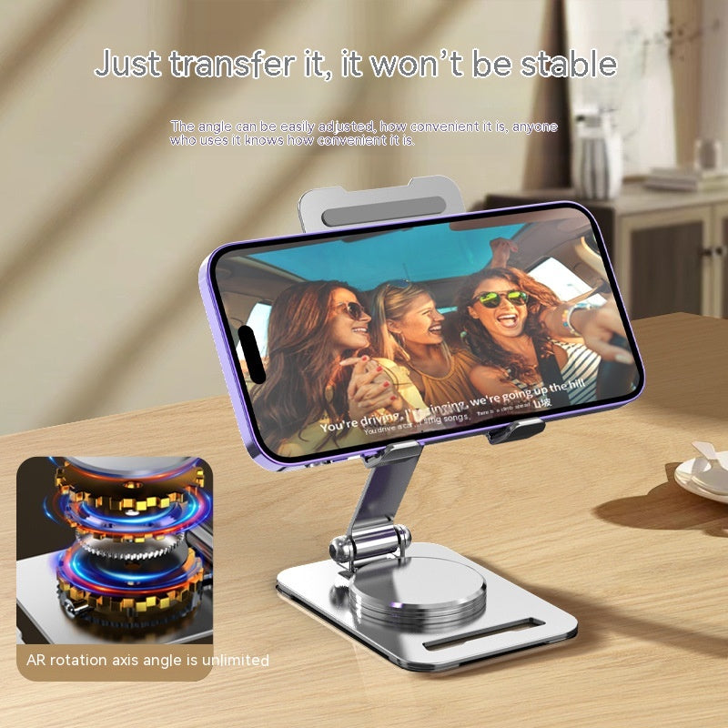 Desktop Foldable Aluminum Alloy Rotating Mobile Phone Bracket - Electronic Supreme