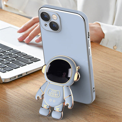 phone accessories 3D Astronaut Phone Case Anti-Drop Electroplating Bracket