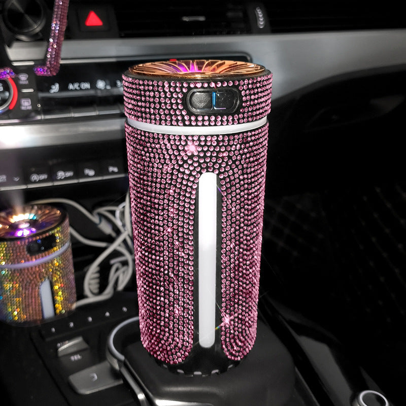 Luxury Diamond Car Humidifier LED Light Car Diffuser Auto Air Purifiergadgets,new ArrivalElectronic Supreme