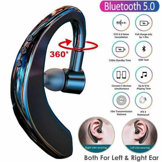 Bluetooth 5.0 Earpiece Driving Trucker Wireless Headset Earbuds Noise Cancelling - Electronic Supreme