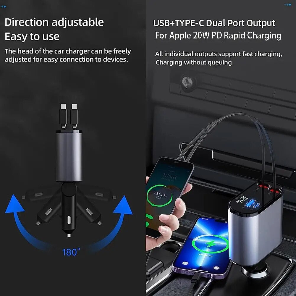 Ultimate 100W Car Charger: Fast Charge Any Device! - Electronic Supreme